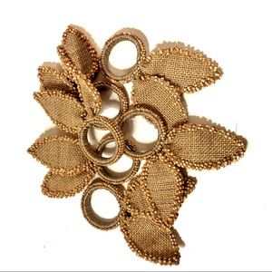 Beaded Burlap Napkin Rings